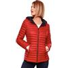 MARIKOO B857 - Giacca trapuntata da donna con cappuccio, adatta per la primavera, Colore: rosso, L
