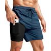 Hoqque Costume Uomo Mare Pantaloncini Estivi Pantaloni Corti Nero L Costumi da Bagno Shorts con Tasche Sportivi Piscina Estivo Surf Accessori Beach Corto Pantaloncino Short Spiaggia Asciugatura Rapida