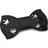 GIGETTO 1910 Papillon legno GIGETTO Puzzle Nodo Ecopelle Nero Made in Italy
