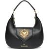 Braccialini Baroque Borsa hobo in similpelle di colore bordeaux con manico singolo. Sul fronte spicca un cuore gioiello dorato, ispirato allo stile barocco, che dona un tocco scenografico a un modello