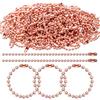 BronaGrand 100 catene a sfera, 100 mm di lunghezza, con chiusura a perla, portachiavi, diametro 2,4 mm, oro rosa