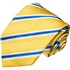 Lorenzo Cana - Cravatta in 100% seta - Giallo Blu Bianco A Righe - marchio di qualità in Italiano Tradition - 84338