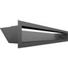 KRATKI griglia di ventilazione AIR 9 x 60 cm grafite resistente al camino | Griglia aria calda 9 x 60 cm; Griglia di scarico per ventilazione camino; Presa d'aria con un angolo di 45 gradi; resistente
