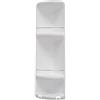 GEDY G-Caesar Mensola angolare Doccia, mensole Doccia 3 Ripiani Colore Bianco, Misure 71X22,6X16 CM & 0,72 kg, Realizzata in Resina e Acciaio Inox, Anni di Garanzia 2, Design R&S Gedy