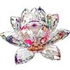 Amlong Crystal 3 Pollici Sparkle Lotus Decorativo e collettivo, Cristallo, Multicolore, 7,5 cm