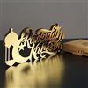 iwa concept Decorazione da tavolo islamica in legno acrilico | Decorazione Ramadan Kareem ed Eid Mubarak | Regali islamici musulmani | Decorazione Ramadan Eid | (Ramadan Kareem-4, Oro)