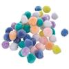 Rayher pompons misti, diametro 15 mm, sacchetto da 80 pezzi, colori pastello, per lavori creativi, biglietti d'auguri, pacchetti regalo, scrapbooking, feste bambini, 75443685