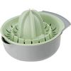 Fackelmann 33001 Spremiagrumi Manuale, spremi agrumi con Contenitore, spremifrutta per spremere Arance, Limoni, pompelmi, Lime, plastica Ecologica, Verde Menta Pastello/Grigio Chiaro, 170x140x60 mm
