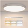 Osairous Plafoniera LED Ø40cm, 36W Lampada da Soffitto Rotonda Piatta, Plafoniera bagno impermeabile IP44, 3000K/4500K/6500K Luci Fredde per Soggiorno, Camera da Letto, Cucina. (3000k-6500k, 40cm 36w)