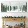 JarThenaAMCS Set di 3 stampe artistiche da parete con alberi invernali innevati, montagna foresta, poster artistici per Natale, inverno, natura, decorazione per la stanza, per galleria, soggiorno,
