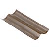 Gobel - Piastra con 2 bacchette perforate - Acciaio - Rivestimento antiaderente - 38 x 16 x 2,2 cm