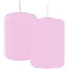 Cereria Di Giorgio Risthò Candele Cero, Rosa Polvere, Diametro 7 cm, Altezza 10 cm, 4 pezzi
