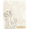 Komar Quadro da parete Disney The Lion King Simba Sketch - dimensioni 40 x 50 cm - cameretta dei bambini