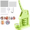 VEVOR Macchina per Spille da 58 mm in Plastica, Pressa con 100 Accessori Libretto Magico Taglierina Circolare e Chiavi Esagonali, Impugnatura Ergonomica Rinforzata, Colore Verde, per Produzione Spille