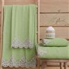 PETTI Artigiani Italiani - Asciugamani Bagno in 100% Spugna di Cotone, Set Asciugamani 1+1, 2 Pezzi 1 Asciugamano Viso e 1 Asciugamano Mani, Verde Salvia