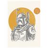 Komar Poster da parete Star Wars Boba Fat Illustration Iconic, dimensioni 50 x 70 cm, decorazione da parete per cameretta dei bambini