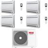 Riello Climatizzatore Condizionatore Riello Console Quadri Split Inverter R32 9000 + 12000 + 12000 + 12000 BTU con U.E AARIA MULTI 485 PI Classe A++/A+