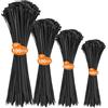 DUNSOO Fascette Elettricista,Fascette Plastica Diverse Taglie,Fascette in Nylon Premium, Fascette in Plastica Multiuso per Casa, Giardino, Ufficio e fai da te (Nero, 100/150/200/300mm(400 Pezzi))