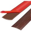 ztowoto Striscia di soglia in PVC da 100cm, strisce di transizione del pavimento, strisce di rivestimento per pavimenti in laminato (100cm-4cm-Grain d'acajou)