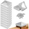 HFDONGL 10 tappi per pali di recinzione, 7 x 7 cm, tappi per pali con 20 viti zincate, copertura per pali in legno, pilastri da terrazza