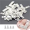 Joyangy Confezione da 40 staffe angolari a L, 3,8 x 3,8 cm, piccole staffe angolari decorative in ferro per legno, staffe piatte in metallo per mobili, supporto per mensole, casa e progetti fai da te