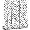 ICYEHAO Carta da Parati Nera e Bianca,44.5 x 500cm Carta da Parati Adesiva Geometrica Bianca e Nera Parato Adesivo per Parete Righe Nero Strisce Pellicola Adesiva per Mobili,Camera da Letto,Soggiorno,Bagno
