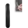Gedotec Parent-DE 3360 - Maniglia pieghevole in metallo nero opaco, maniglia scorrevole per porte scorrevoli e mobili, dimensioni fresa 81 x 11 x 12 mm, dimensioni esterne 85 x 16 x 1,75 mm