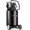 VEVOR Compressore d'Aria per Gonfiaggio da 50 Litri 1,5 KW, Pressione Massima 8 Bar, Serbatoio del Compressore d'Aria Senza Olio, Portatile su Ruote per Riparazioni Auto, Gonfiaggio Pneumatici