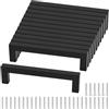 JIEHIN 12 Maniglie per Mobili in Acciaio Inox Nero, Distanza Fori 160 mm, per Armadi da Cucina, Cassetti e Mobili