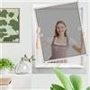 YUNLEX Zanzariera per finestra con telaio, 60 x 80 cm, zanzariera per finestra, telaio in alluminio