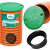 Instalguru Tubo Montante Pozzetto Ispezione 50 cm DN315 Verde Coperchio Guarnizione 110 mm Manutenzione Fognatura Resistente Pressione Facile Controllo Duraturo Sotterraneo