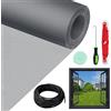 WEVOL Zanzariera Finestra, 150x500cm Zanzariere per Finestre Nessuna Perforazione, Rete Zanzariera in Fibra di Vetro con Kit di Installazione, Zanzariere Fai Da Te per Finestra Soggiorno Tetto Porta
