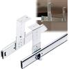 V3VOGUE Guide Scorrevoli Con Cuscinetti A Sfera Per Cassetto O Ripiano Porta-Tastiera, Guide Telescopico Per Cassetti, Regolazione In Altezza, Guida In Acciaio 1 Paio Portata Massima 60kg