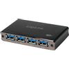 LogiLink HUB USB 3.0 Logilink a 4 porte, in alluminio con protezione da sovracorrente