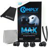 Comply Tappi auricolari Comply TrueGrip MAX per AirPods Pro 3, nero, taglia M, con panno