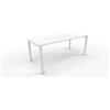 FBasic Scrivania Operativa Ufficio - Struttura metallo BIANCO e Piano legno BIANCO - 180x80x74