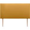 DHOME Testiera Imbottita Liscia in Similpelle Altezza 70CM Spessore 4cm e 8cm per Parete Acustica Testate Letto Pannello Fonoassorbente Camera da Letto (Similpelle Senape, 160cm, Spessore 8cm)