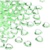 QUARKZMAN 250Pcs Cuori in Acrilico Verde Chiaro, Cristalli Finti A Forma di Cuore per Riempire Vasi, Decorazioni per San Valentino, Cuori Decorativi per Tavoli, Feste Matrimoni Artigianato