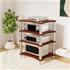 SHZYJBRY 4 Ripiani Stereo HIFI Rack, Supporto per Giradischi DVD, Mobiletto Porta Stereo Domestico, Audio AV Tower Media Stand per Amplificatore Turno Sky box