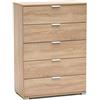 MeMi Me612RSN Cassettiera, Legno, Rovere Sonoma, 38x75x105 cm