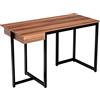 LIFEZEAL Scrivania ordiante con cassetto portaoggetti, tavolo per PC computer in legno, postazione di lavoro, telaio in metallo, 120 x 55 x 75 cm, per giochi da gioco mangia trucco (noce)