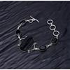 Fatto a mano Bracciale in argento sterling 925 con pietre preziose di tormalina nera gioie...