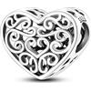 TINSLO Bead Charm Ciondolo Argento Sterling 925 con Cubic Zirconia Pendenti per Pandora Braccialetti, Compatibile con Braccialetti e Collane europei