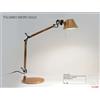 Artemide Tolomeo micro tavolo gold completa di base