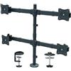 Startech.com Supporto monitor Startech.com Braccio da tavolo per monitor quatro 13.3-27" max 32kg Nero [B01N4V3EPF]