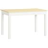 Tavolo Da Pranzo 4-6 Posti Design Moderno Per Cucina E Soggiorno, 119x70x75cm, Bianco E Legno