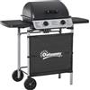 Barbecue A Gas Con Coperchio, Bruciatori Da 5.6kw, Bbq E Ruote, 104x49x99cm