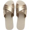 HAVAIANAS Ciabatte da donna Havaianas Aqua Metallic Slide, Beige
