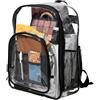 Eulihent Zaino Trasparente Grande in PVC Impermeabile Plastica Scuola Borsa Robusto Durevole Casual Bag Zainetto Borsa Libro per Scuola Palestra Lavoro Viaggio Stadio Uomo Donna (Version A)