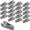 Hordion 20 grucce in velluto grigio - forti clip floccate, grucce in feltro per pantaloni e gonne
